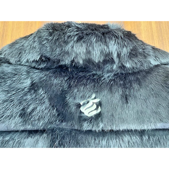 RARE Vintage Y2K Rocawear Rabbit Fur Jacket Coat Authentic Small Rhinestone Zip - Picture 7 of 16